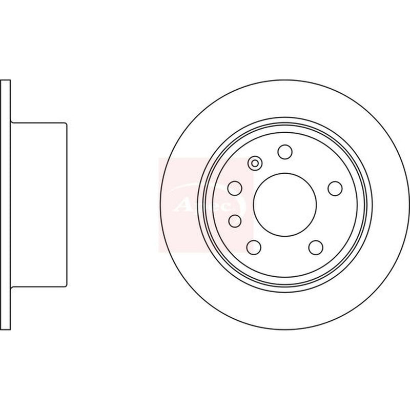 Apec 2 x Solid Rear Brake Discs DSK703