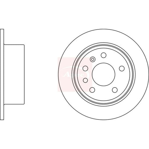 Apec 2 x Solid Rear Brake Discs DSK703