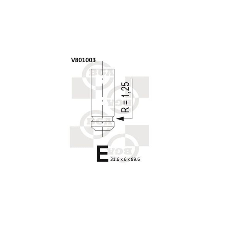 BGA Engine Intake Valve 31mm Head V801003
