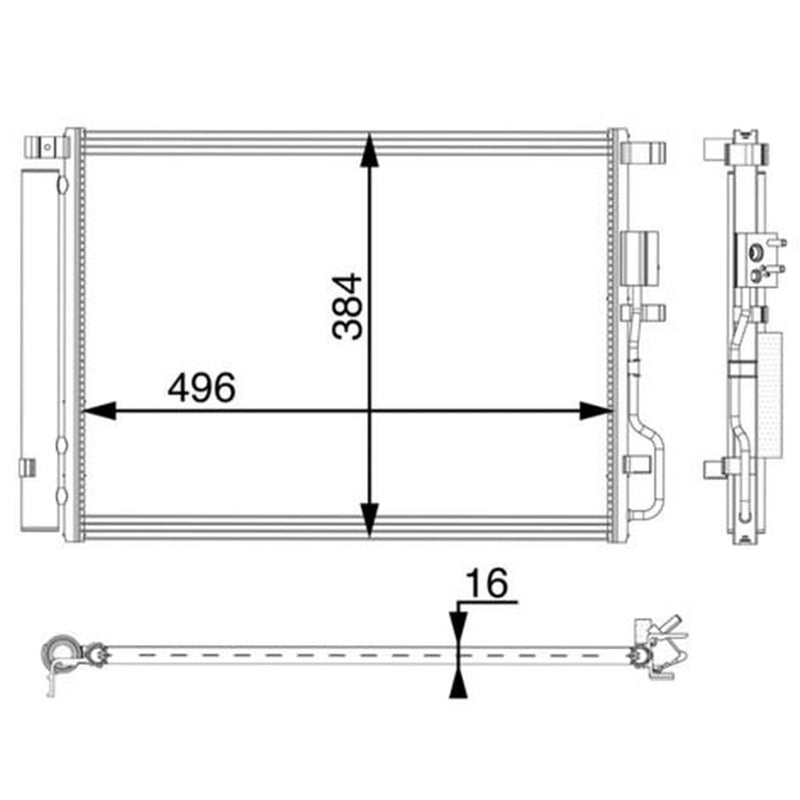 Mahle Air Conditioning Condenser AC 61 000P