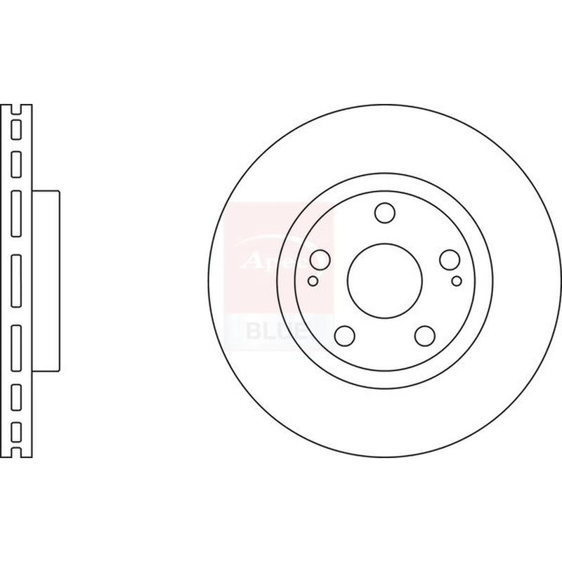 Apec 2 x Vented Front Brake Discs SDK6171