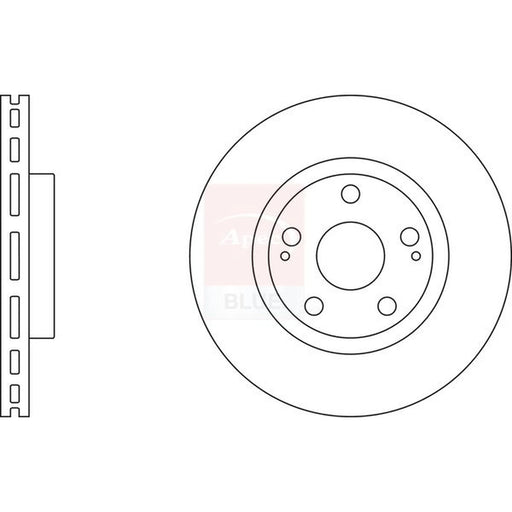 Apec 2 x Vented Front Brake Discs SDK6171