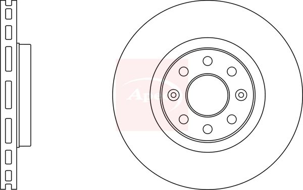 Apec 2 x Brake Disc Set Vented