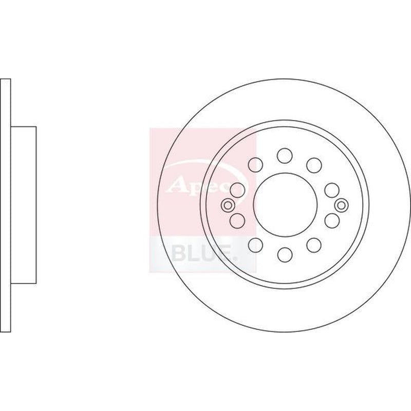 Apec 2 x Solid Rear Brake Discs SDK7371