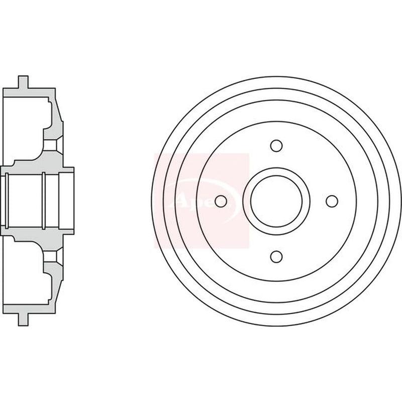 Apec Brake Drum Assembly Rear DRM9986