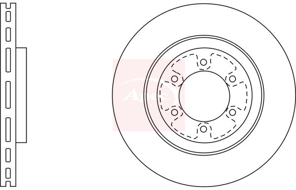 Apec 2 x Brake Disc Set Vented
