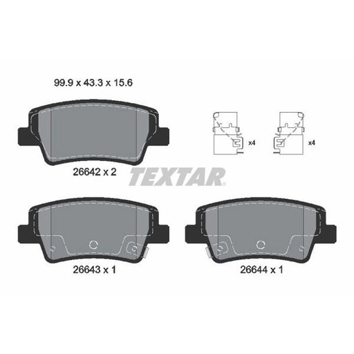 Textar Rear Brake Pad Set 2664201