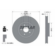 Textar 2 x Externally Vented Front Brake Discs 92174005
