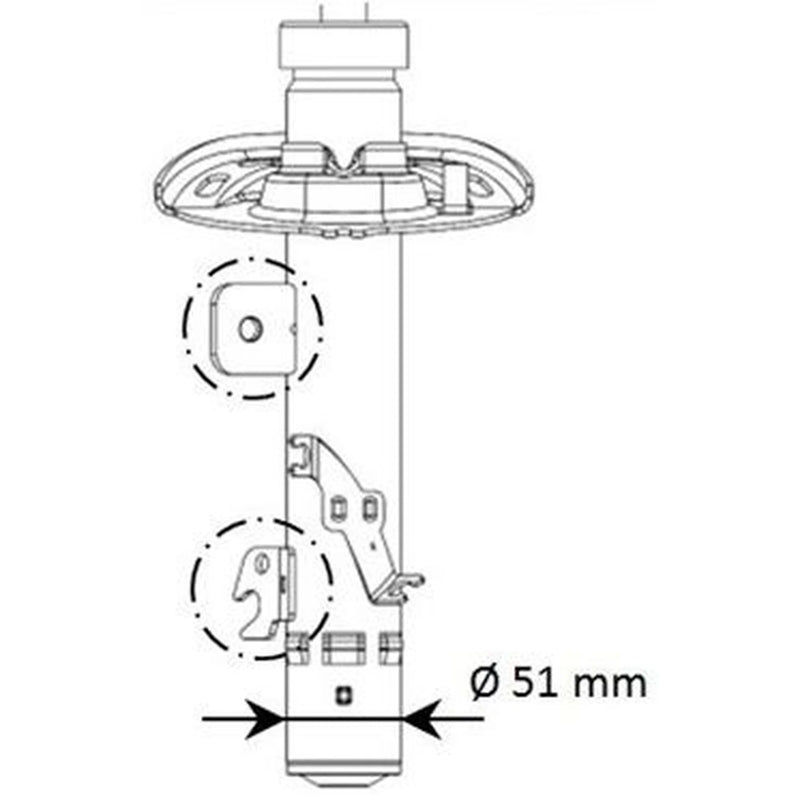KYB Shock Absorber Damper Strut Front Left 339708