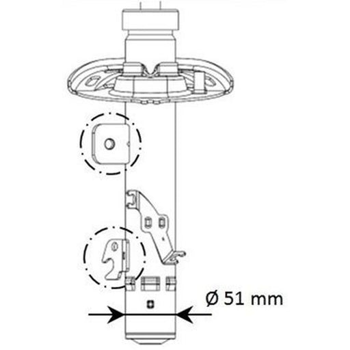KYB Shock Absorber Damper Strut Front Left 339708