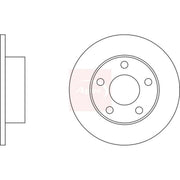 Apec 2 x Solid Rear Brake Discs DSK2053