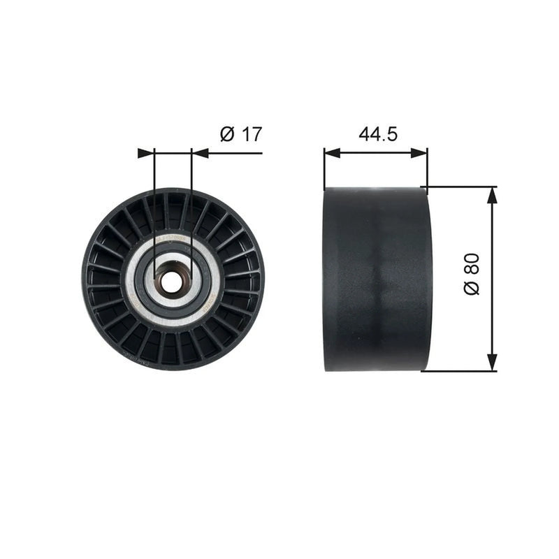Gates V-Ribbed Belt Deflection/Guide Pulley T36509