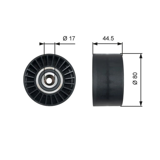 Gates V-Ribbed Belt Deflection/Guide Pulley T36509
