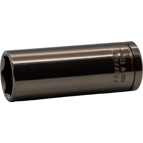 Sealey 3/8"Dr Coloured Deep Socket 17mm (Black/Pearl)