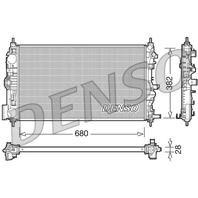 Denso Engine Radiator DRM15005