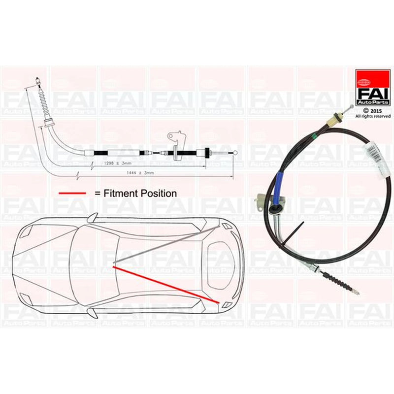 FAI Handbrake Cable Left Rear FBC0007