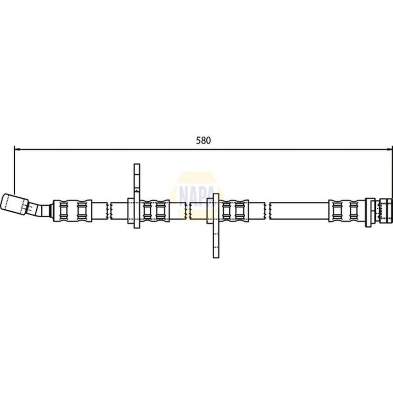 NAPA Brake Hydraulic Hose Line Rear NBH1343