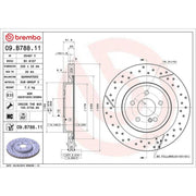 Brembo 2 x / Rear Brake Discs 09.B788.11