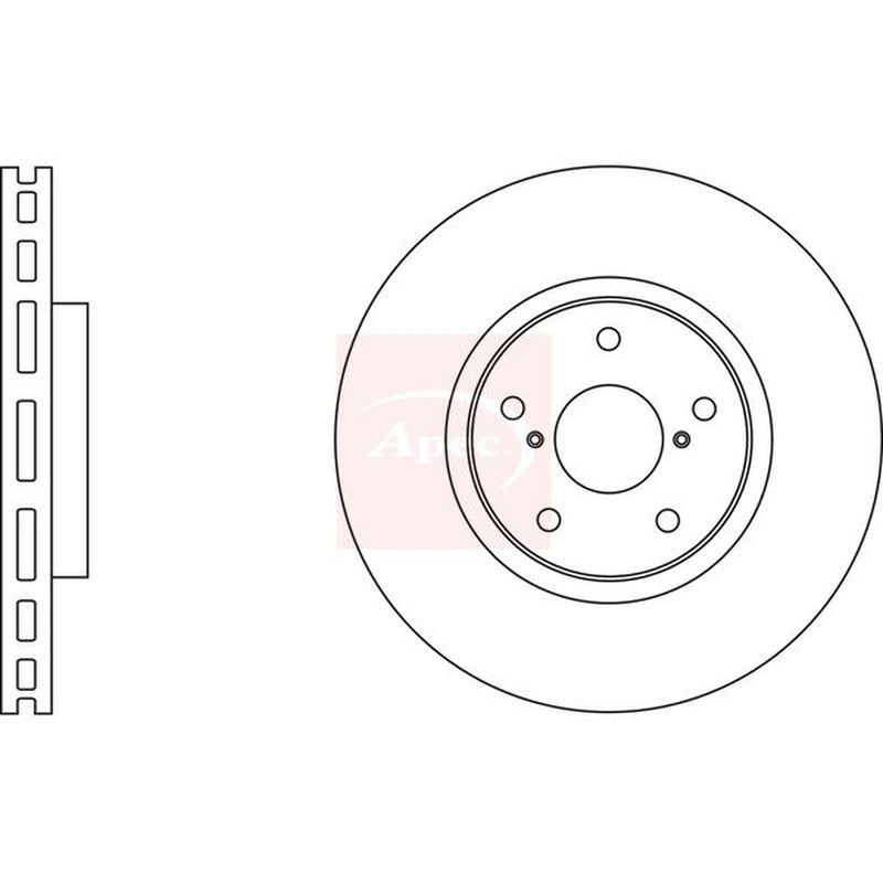Apec 2 x Vented Front Brake Discs DSK2583