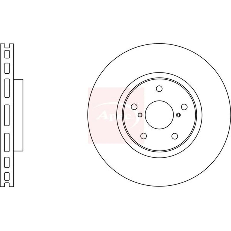 Apec 2 x Vented Front Brake Discs DSK2583