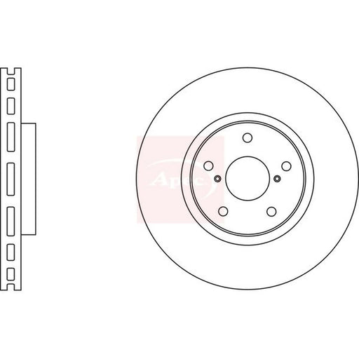 Apec 2 x Vented Front Brake Discs DSK2583