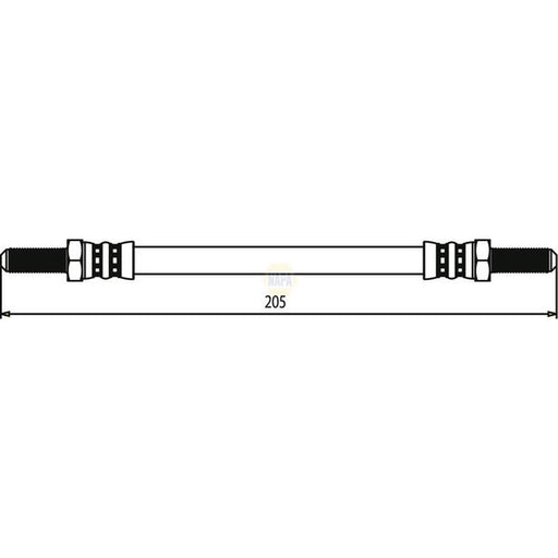 NAPA Brake Hydraulic Hose Line Rear NBH1411