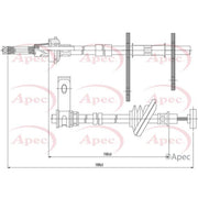 Apec Handbrake Cable Right Rear CAB1414