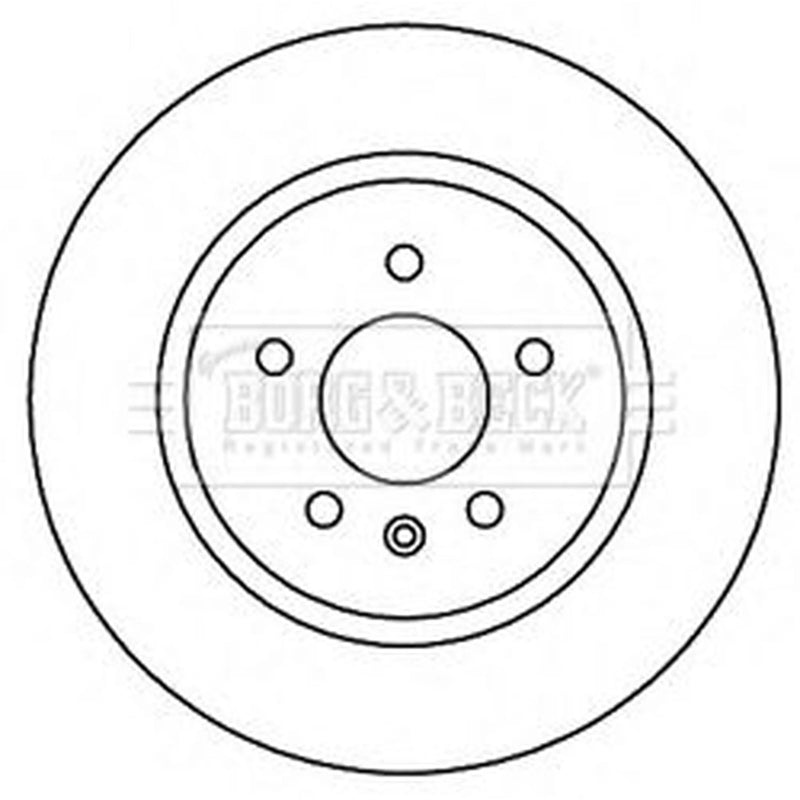 Borg & Beck 2 x Vented Rear Brake Discs BBD5262