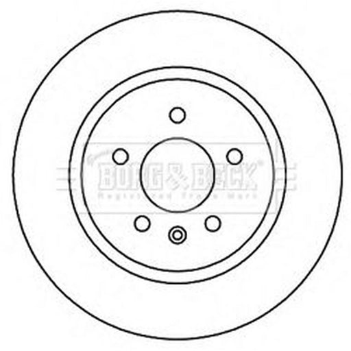 Borg & Beck 2 x Vented Rear Brake Discs BBD5262