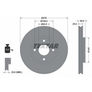 Textar 2 x Front Brake Discs 92279003