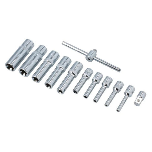 Laser Tools Deep E-Socket Set 1/4" & 3/8"D 12pc - PL