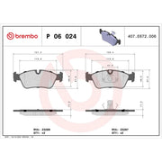 Brembo 4 x Front Brake Pad Set P06024