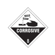 Scan Corrosive 8 - Self Adhesive Vinyl Sign 100 x 100mm - 13751