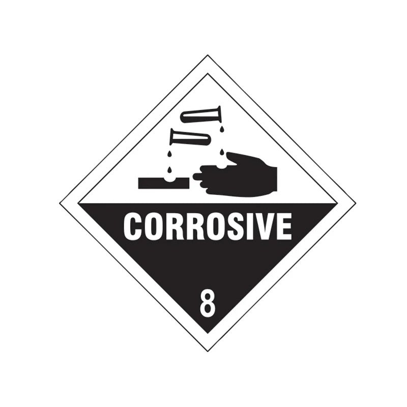 Scan Corrosive 8 - Self Adhesive Vinyl Sign 100 x 100mm - 13751