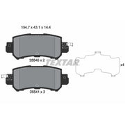 Textar Rear Brake Pad Set 2554001
