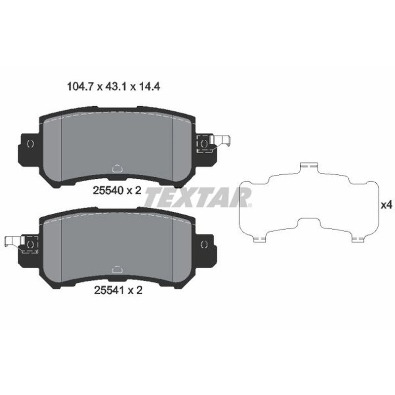 Textar Rear Brake Pad Set 2554001