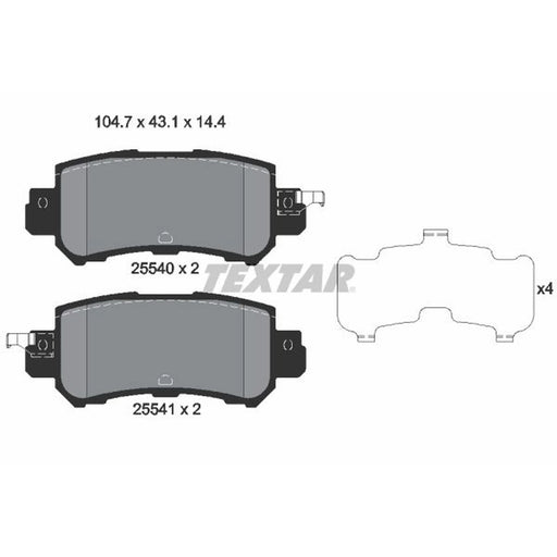 Textar Rear Brake Pad Set 2554001