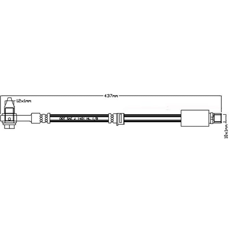 Abtex Brake Hydraulic Hose Line Front ABH1131