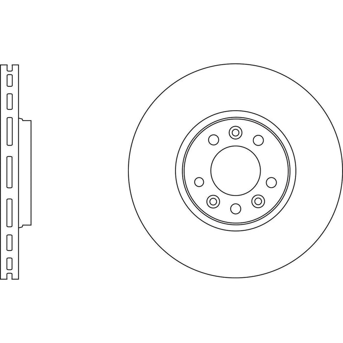 Apec Brake Disc Front Fits Citroen C5 Dispatch Fiat Scudo Peugeot 407 Expert Toy Apec  - Town Parts