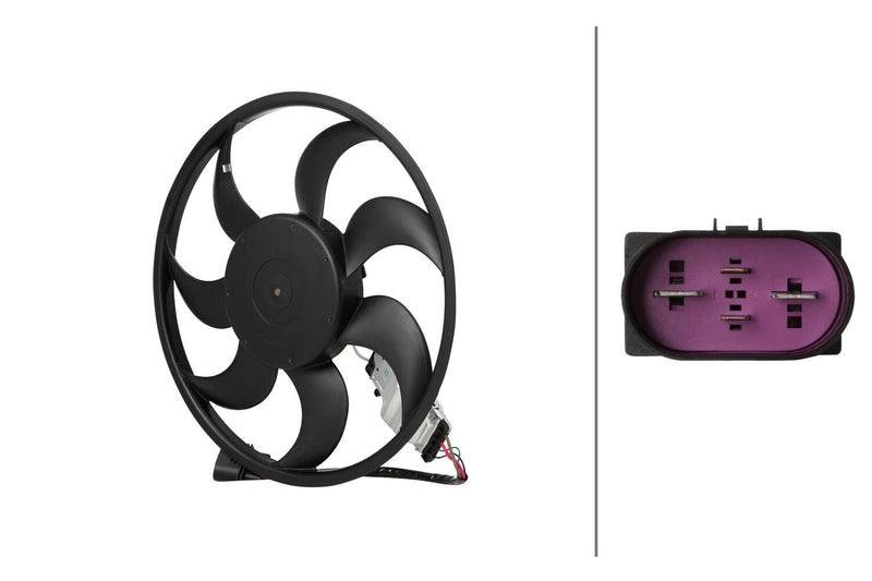 Hella 8EW 366 420-521 Fan, engine cooling