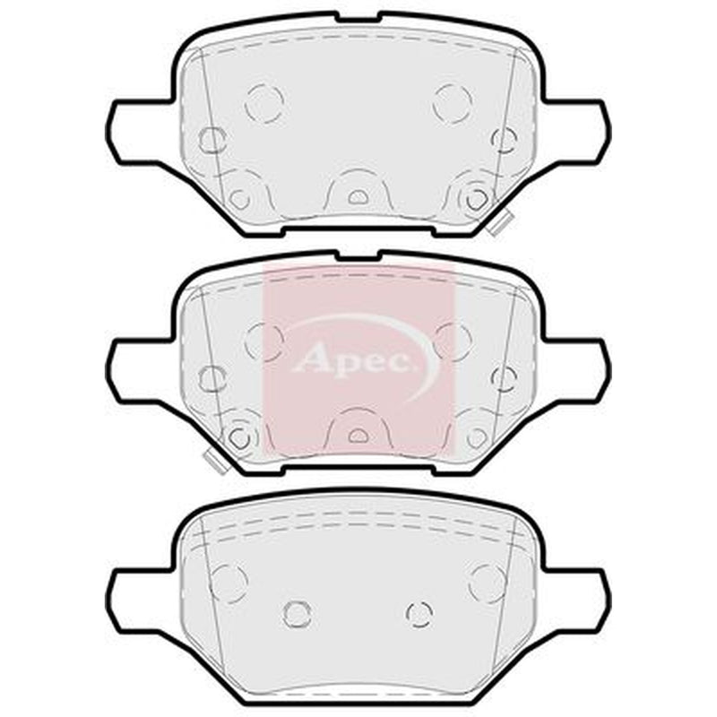 Apec Rear Brake Pad Set PAD2243