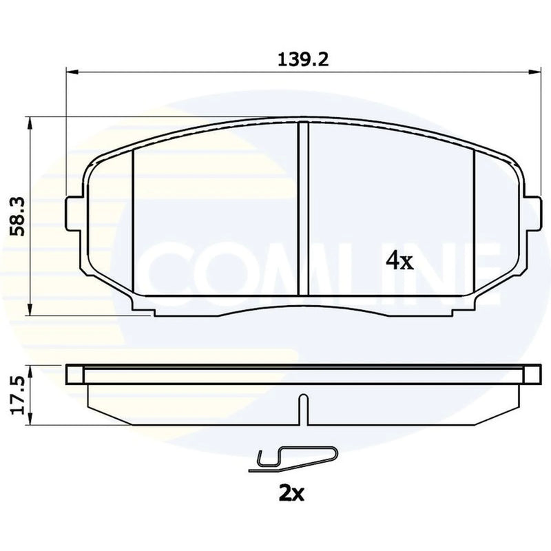 Comline 4 x Front Brake Pad Set CBP31724
