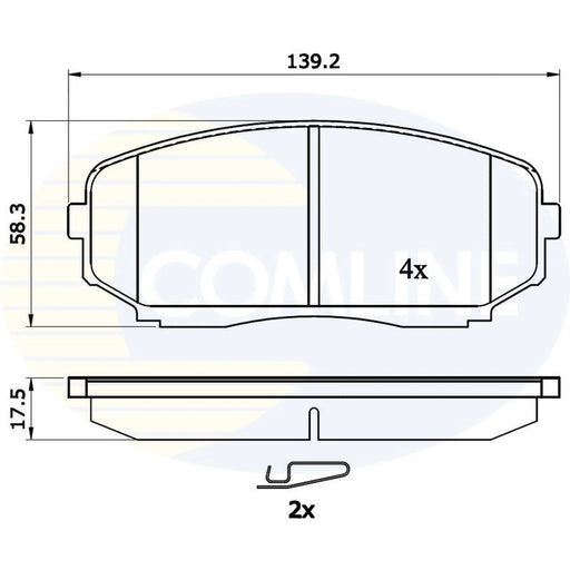 Comline 4 x Front Brake Pad Set CBP31724