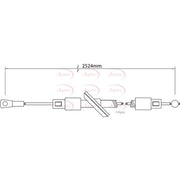 Apec Handbrake Cable Front CAB1290