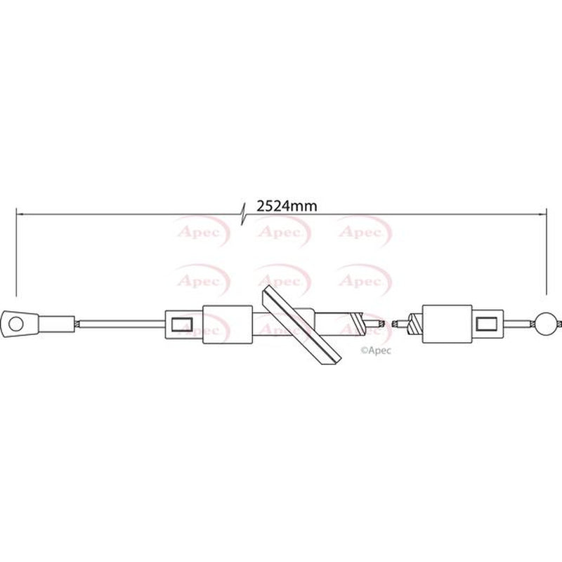 Apec Handbrake Cable Front CAB1290