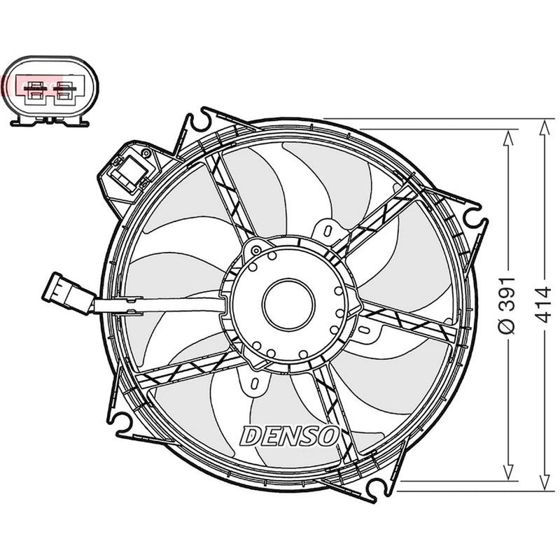 Denso Engine Cooling Fan DER23005
