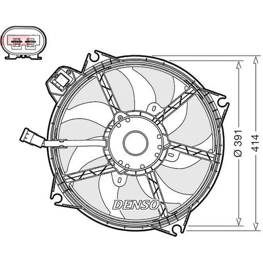 Denso Engine Cooling Fan DER23005