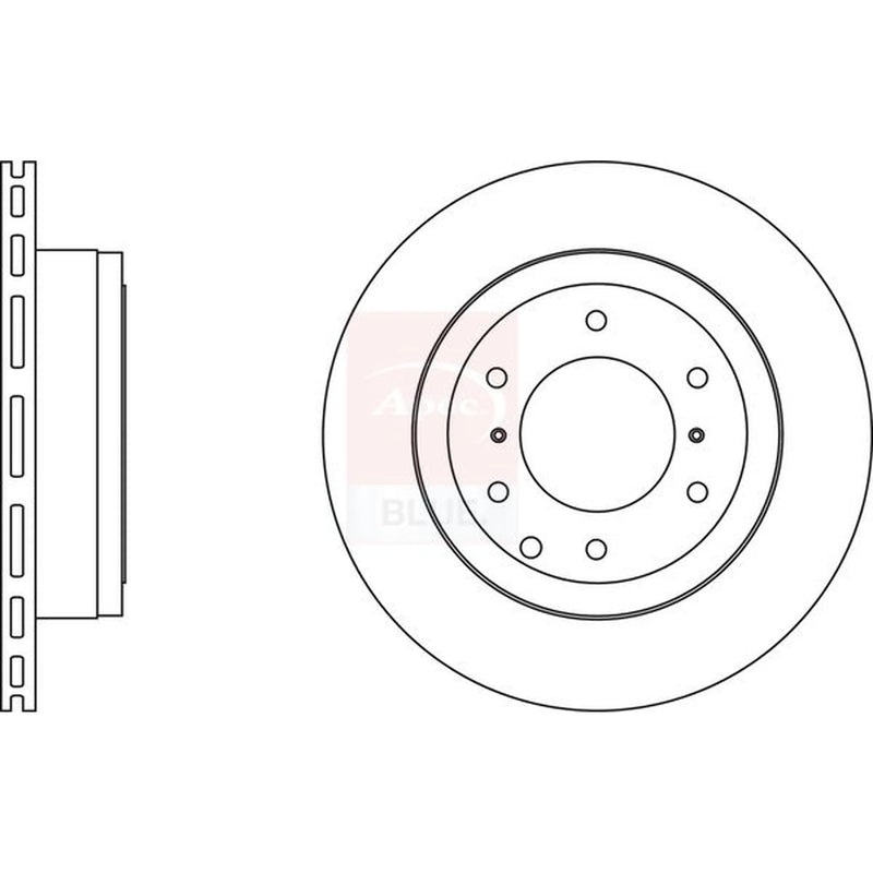 Apec 2 x Vented Rear Brake Discs SDK6592