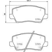 Brembo 4 x Front Brake Pad Set P30114