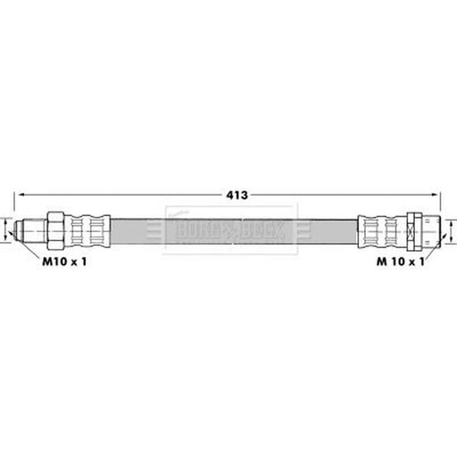 Borg & Beck Brake Hydraulic Hose Line Front Left BBH7091